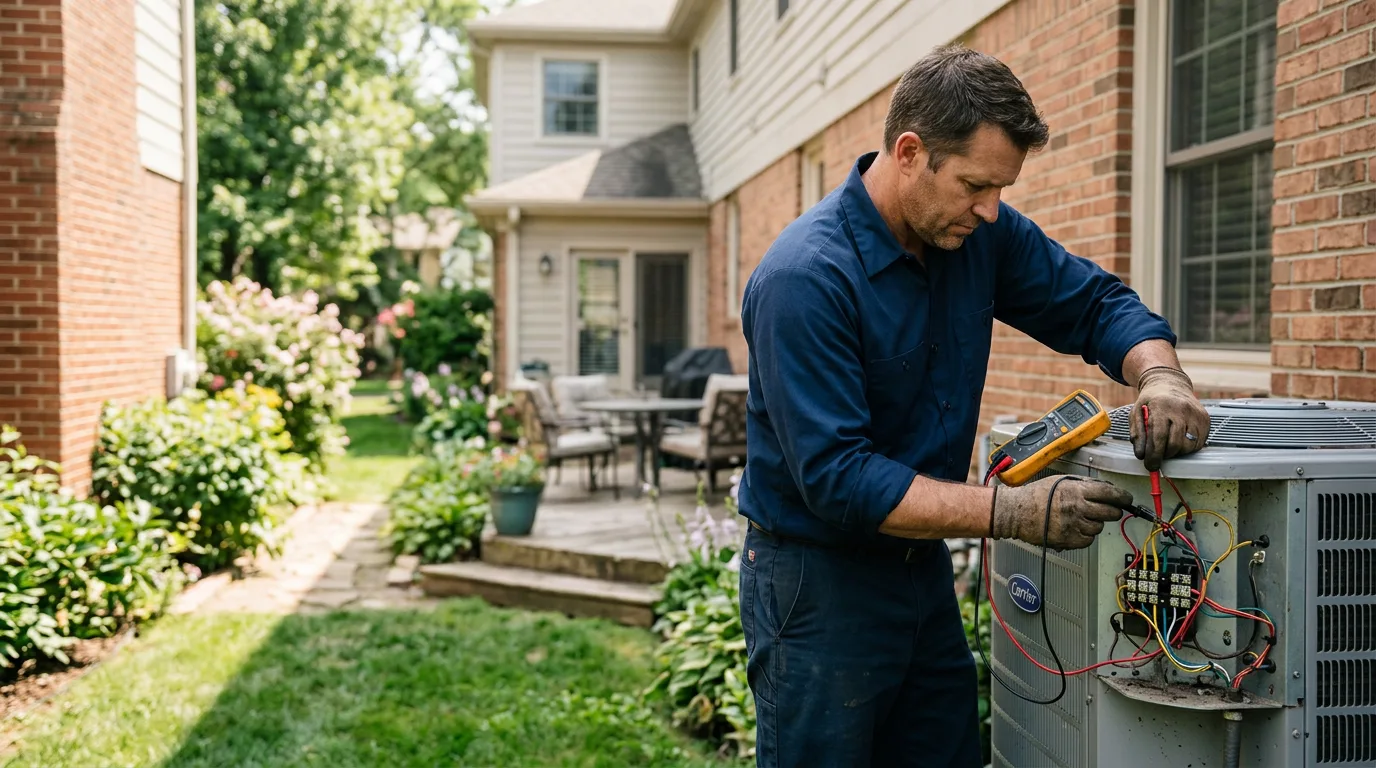 HVAC technician working near Garden City, MN